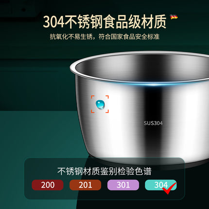 304 Vegetable Salad Dehydrator Kitchen Vegetable Washing Hand Dryer Double-Layer Drain Vegetable Washing Basin Fruit and Vegetable Dryer