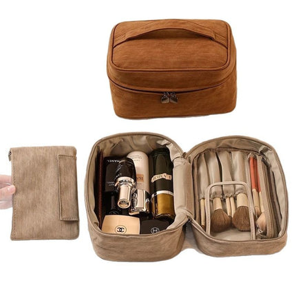 Cosmetic Bag Portable Women's 2024 New High-end Partition Large Capacity Cosmetic Storage Bag for Business Travel Wash Bag