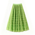 Fluorescent green / M (17 rows of skirt length 85cm wide)