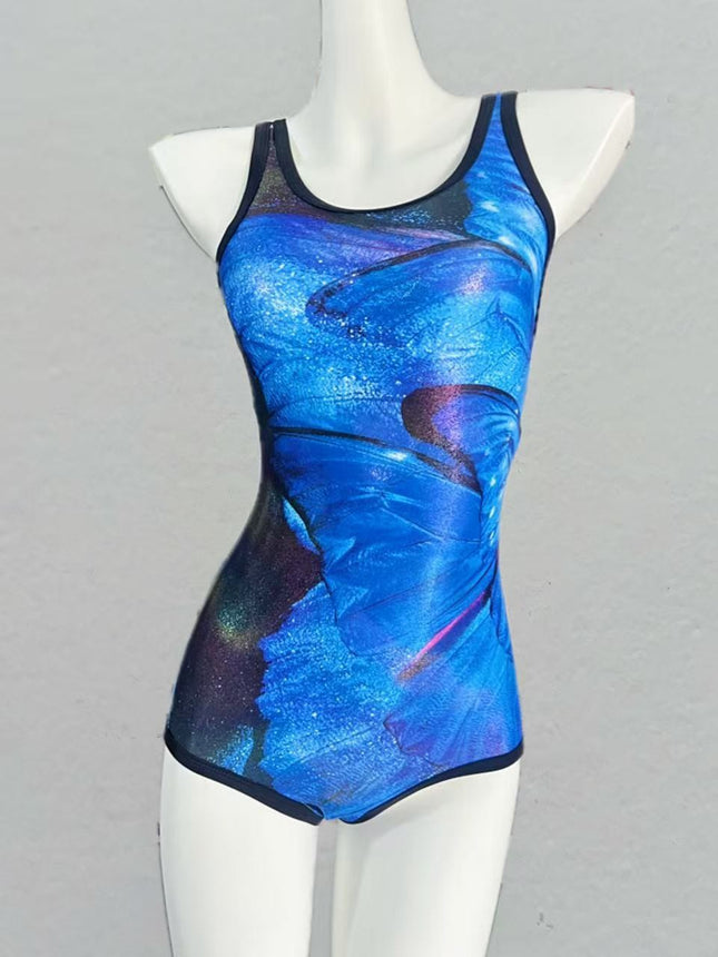 Korean Racing Swimsuit Swimming Pool Special 2025 New Swimming Quick-Drying Training Sports One-Piece Women's Swimsuit