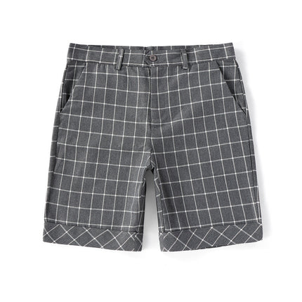 Factory Direct Sales Special Price Men's and Women's Plaid Trousers High-Waisted Student Trousers Evening Matte Gray Small Grids Olive Grids Class Uniform