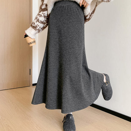 Women's Skirt Autumn/Winter 2026 New Style Gentle and Elegant High-End Feel Slim-Fit Knit A-Line Bodycon Fishtail Skirt