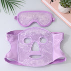 Ice mask purple + eye mask (white beads)
