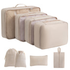 Eight-piece set/small wash bag [beige] / 290t twill tarpaulin