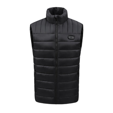 Electric Heating Vest with Stand-Up Collar, Fifteen-Zone Heating, Unisex, Cold-Proof, Warm, Heating Clothing, Sports Style, Fast Heating