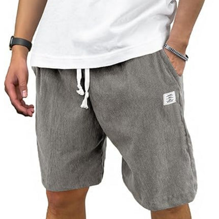 Men's Casual Sports Shorts Fitness Muscle American Quarterers Corduroy Breathable Shorts