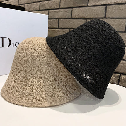 New Summer Thin Fisherman Hat Women's All-match Hollow Sunshade Hat Straw Face Cover Sun Hat Wholesale