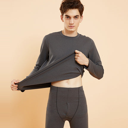 Cashmere Silk Thermal Underwear Women's Base Wear Autumn Clothes and Pants Men's Student Plus Velvet Suit Autumn and Winter