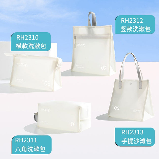 Cross-border Hot Jelly Series Cosmetic Bag PVC Waterproof Storage Bag Cosmetic Bag Simple Solid Color Toiletry Bag Portable