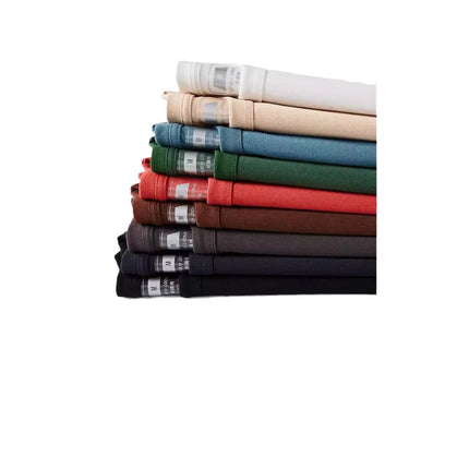 300g heavy brushed summer new washed cotton T-shirt short sleeve fashion trendy men's loose solid color men's bottoming shirt