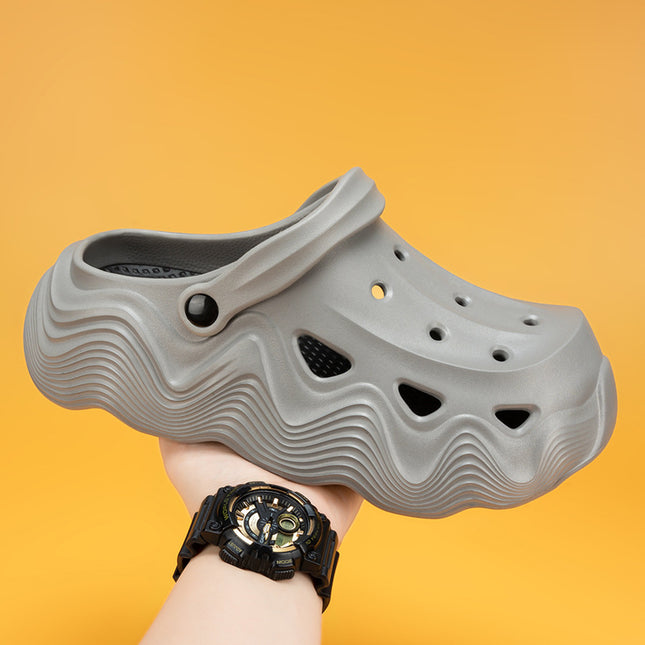 Men's Outdoor Clogs Summer Thick-Soled Men's Beach Two-Wear Sandals Casual Non-Slip Garden Sandals Trendy Style