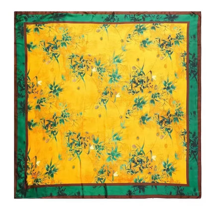 70 Silk Scarf Square Scarf High-end Korean Style Fashion All-match Professional Silk Small Scarf Retro Printed Silk Scarf for Women