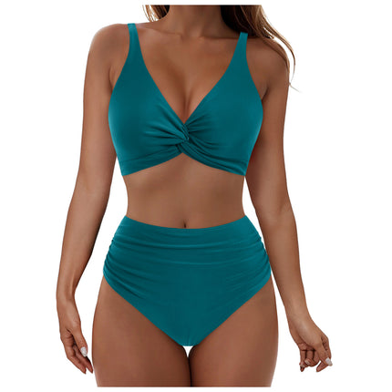 2025 Summer Fresh Design Vest Strap Swimsuit Women's Sweet Beach Vacation Two-Piece Swimsuit
