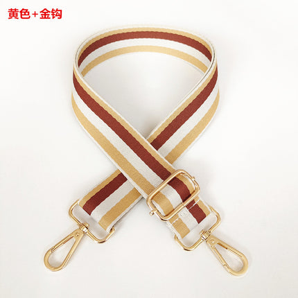 Thickened Color Stripe Wide Shoulder Strap Adjustable Shoulder Crossbody Bag Strap Small Fresh Women's Bag Extended Belt Wholesale Belt
