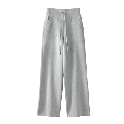 Autumn Modal Gray Sports Sweatpants Women's High Waist Drape New American Hot Girl Casual Floor-Mopping Pants Women's