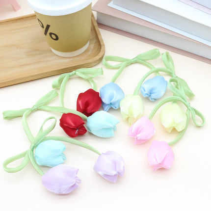 Korean Flower Bud Tulip Flower Clothing Accessories Accessories Hairpin Hair Rope Clothing Bag Accessories Accessories Manufacturer Wholesale