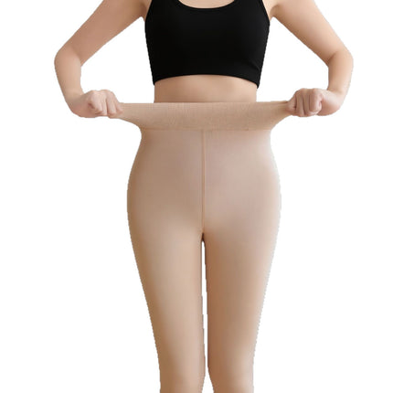 Thickened Fleece-Lined Nude-Colored Bare-Leg Illusion Pantyhose for Spring, Autumn, and Winter, Ultra-Natural Silk Stockings with a Naked Feel, Slimming Tights