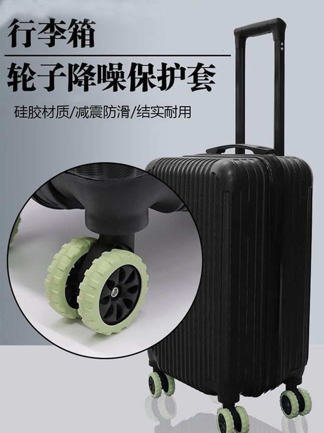 Caster Shoes Trolley Caster Cover Silent Noise Reduction Anti-wear Shock-proof Luggage Tire Silicone Protective Cover