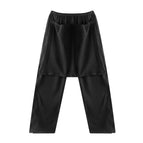 Side zipper front covering single layer black / M 80 to 50kg
