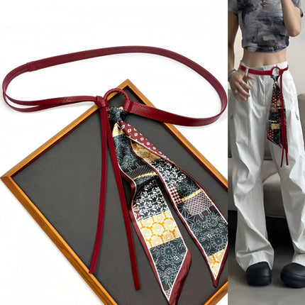 Retro Pattern Belt Women's Silk Belt Belt Hip-Hop Punk Decoration with Jeans Belt Accessories