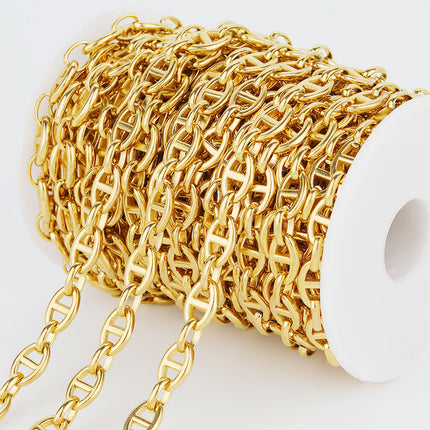 8mm Stainless Steel Japanese Chain European and American Bold Pig Nose Chain Bracelet Bag Chain Accessories Sweet Cool Style Necklace Chain