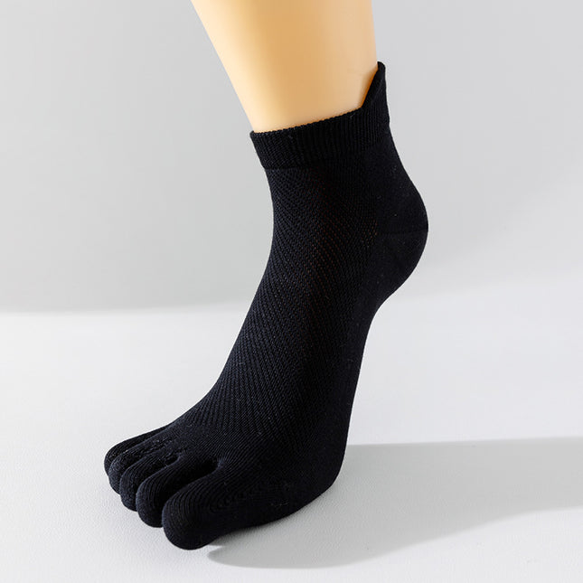 Toe Socks for Men and Women, Ultra-Thin Breathable Mesh Summer Tabi Socks, Pure Cotton Combed Short-Tube Pure Cotton Boat Socks, Invisible Socks