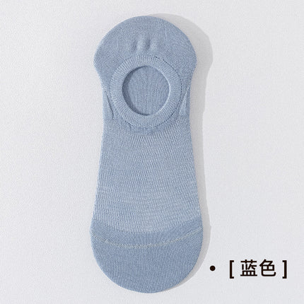 Men's Boneless Socks Mulberry Silk Invisible Boat Socks Spring and Summer Mesh Breathable Non-slip Thin Sweat-absorbent Deodorant Socks
