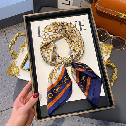 70cm Imitation Silk Square Scarf Fashion All-match Silk Scarf Professional Scarf Korean Style Neck Protection Scarf Decorative Small Square Scarf