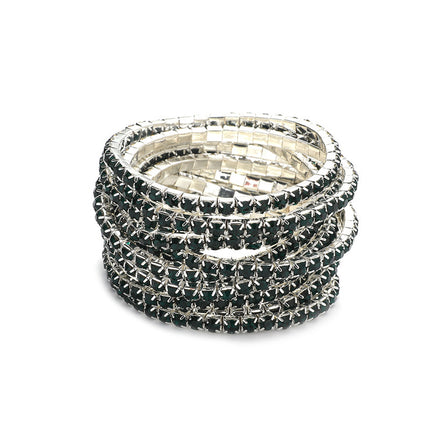 2.0mm Superfine Rhinestone Bracelet Stretch Bridal Bracelet Korean Style Single Row Flash Diamond Stretch Crystal Bracelet