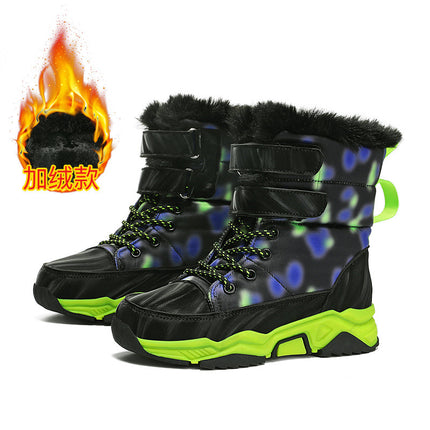Children's Snow Boots 2026 Winter New Style, Fleece-Lined and Thickened for Warmth, Northeast Cotton Boots, Girls' High-Top Snow Boots Wholesale
