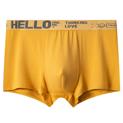 Men's underwear men's wholesale plus size waist antibacterial breathable comfortable cotton texture boxer shorts head male manufacturers on behalf of the hair