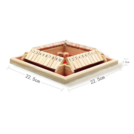Double-sided Digital Four-sided Flip Card Game Chess Children's Parent-child Table Game Bar Party Drinking Wine Order Wooden Toy