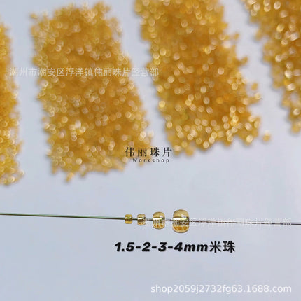 Silver filling series full set Golden Rice beads tube beads loose beads handmade diy jewelry hand sewing clothing accessories material