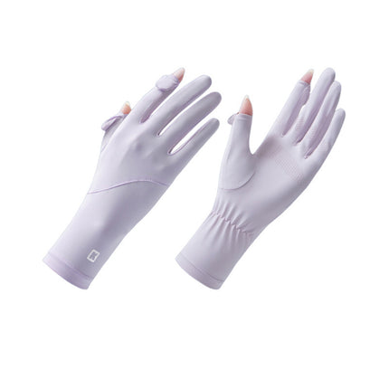 Sun Protection Gloves for Women, Thin Style, Touch Screen Compatible, Summer Outdoor Driving, Sports, Cycling, Ice Silk Gloves, Uv Protection, Wholesale
