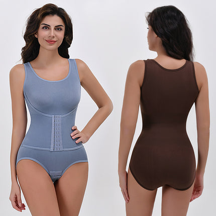 European and American Style Enhanced Buttoned Shapewear Bodysuit for Women, Body Shaping, Tight-Fitting, Hip-Lifting, Back-Beautifying Corset, Waist-Cinching, Tummy Control Shapewear