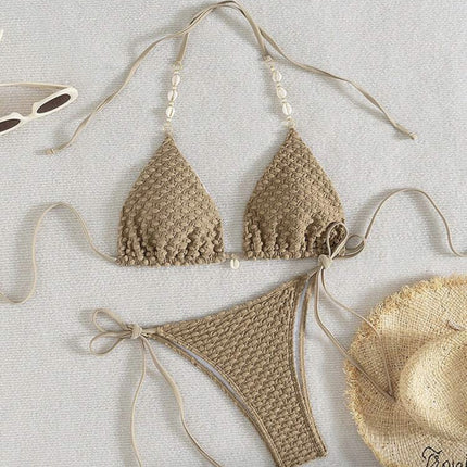 2025 Amazon Europe and the United States new fashion high-end sexy bikini bikini two-piece split swimsuit cross-border