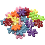Mixed colors randomly / 5 six-leaf flower 24mm 0.5kg about 450 pieces