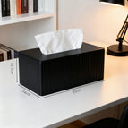 Large tissue box-black stripes