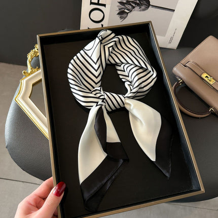 70cm Imitation Silk Square Scarf Fashion All-match Silk Scarf Professional Scarf Korean Style Neck Protection Scarf Decorative Small Square Scarf