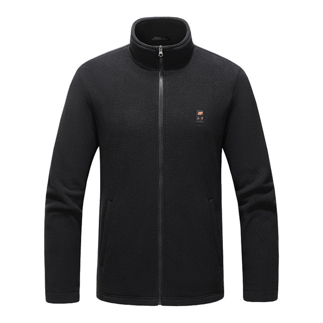 Fleece Heating Jacket Cross-border Winter Intelligent Electric Heating Constant Temperature Warm with Display Screen Fleece Men's Heating Clothing