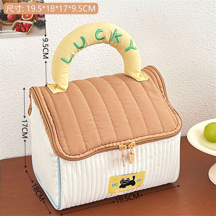 Korean-Style High-Value Three-Layer Makeup Bag, Versatile Portable Toiletry Bag with a Girly Touch, Large-Capacity Portable Travel Storage Bag