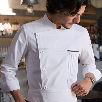 Zhenyao Chef Work Clothes Long-Sleeved and Short-Sleeved Men's Autumn Baking Restaurant Hotel Chef's Uniform Moisture-Wicking and Sweat-Wicking