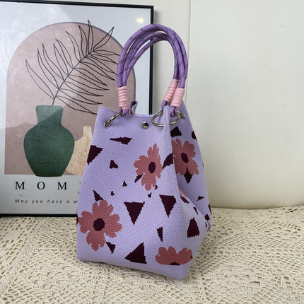 Korean Style New Ins Knot Handbag Spring and Autumn Portable Bucket Bag Travel All-match Small Large Capacity Handbag