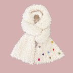 Button scarf White
