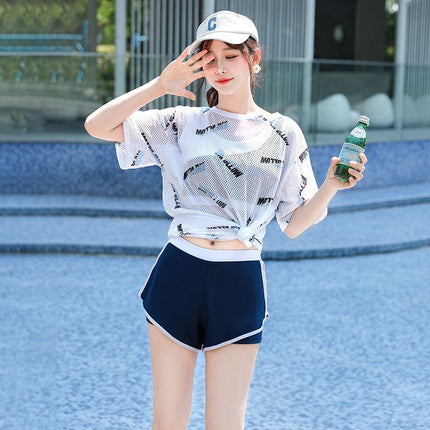 Women's Three-Piece Swimsuit Split for Fat Girls to Cover Belly and Look Slim 2025 New Women's Large Size Swimsuit Quick-Drying