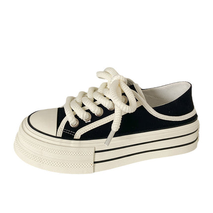 H1292 + H1028 + H1057 high-top platform canvas shoes women's slip-on lazy versatile niche ins board shoes