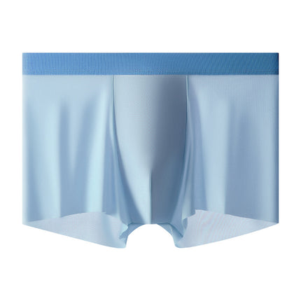 Cool ice silk men's underwear class a baby cotton 10A antibacterial crotch one-piece comfortable breathable men's boxers