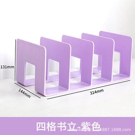 Multi-column book stand desktop fixed book storage reading shelf table bookshelf bookshelf desk book stand factory wholesale