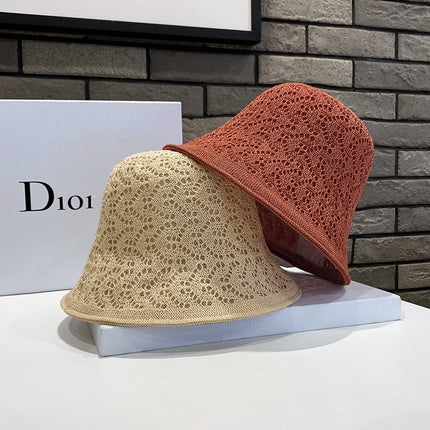 New Summer Thin Fisherman Hat Women's All-match Hollow Sunshade Hat Straw Face Cover Sun Hat Wholesale