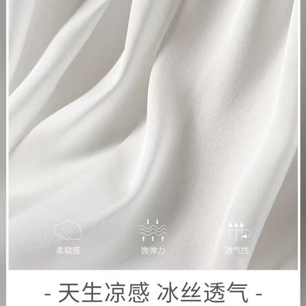 Ice Silk Safety Pants Women's Anti-walking Summer Thin Loose Outwear Leggings Lace No-hem Pajama Pants Shorts